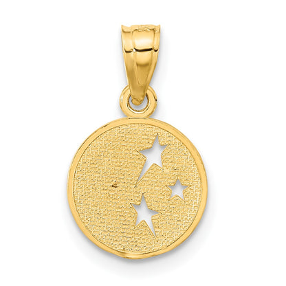 10k Moon and Stars Pendant
