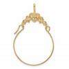 10k Polished Filigree Heart Charm Holder