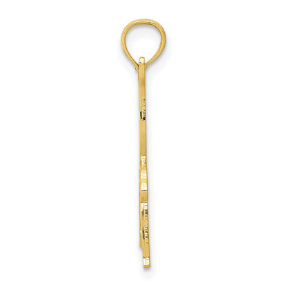 10K Solid Polished Gymnast Pendant