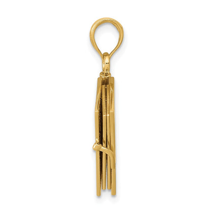 10K  3-D Moveable Pages Bible Opens with Lords Prayer Inside Pendant