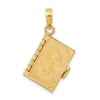 10K  3-D Moveable Pages Bible Opens with Lords Prayer Inside Pendant