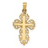 10k Filigree Edge Fancy Cross Pendant