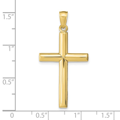 10k Polished Large Latin Cross Pendant
