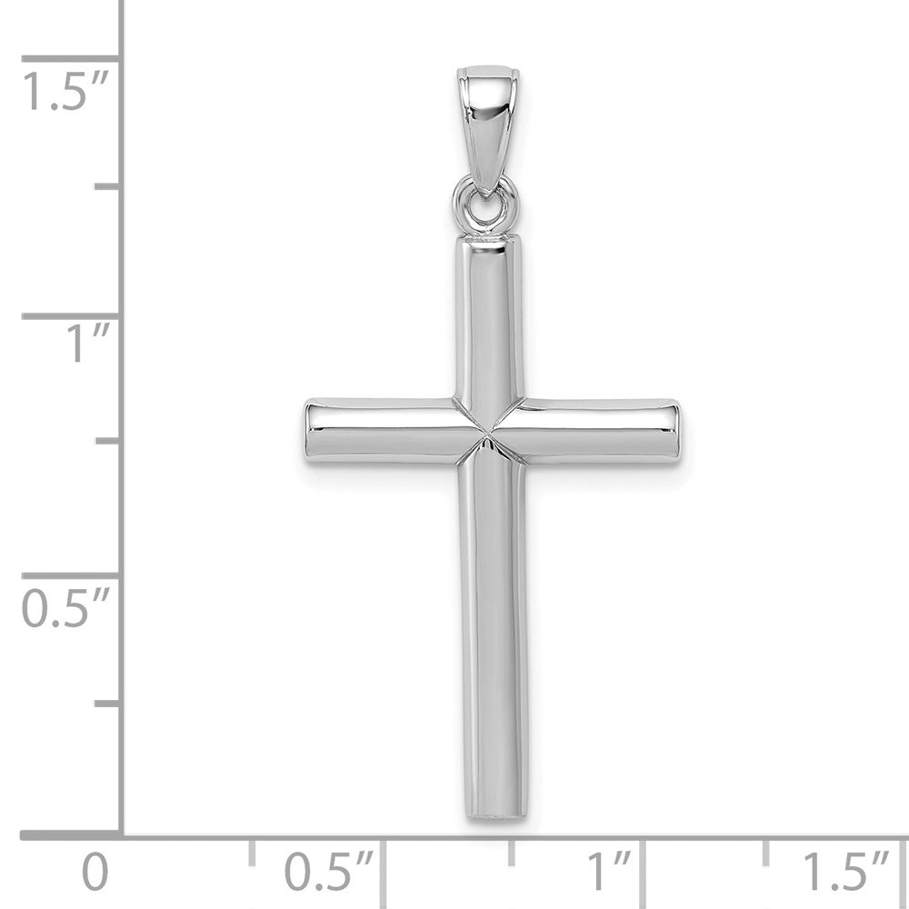 10k White Gold Polished Large Latin Cross Pendant