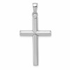 10k White Gold Polished Large Latin Cross Pendant