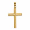 10K Polished Cross Pendant