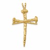 10k Polished Nail Cross Pendant