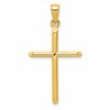10k Tubular Cross Pendant