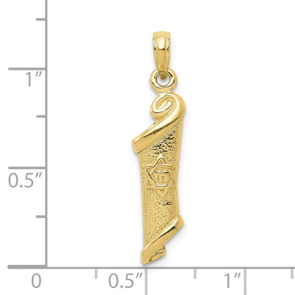 10k Torah with Star of David Pendant