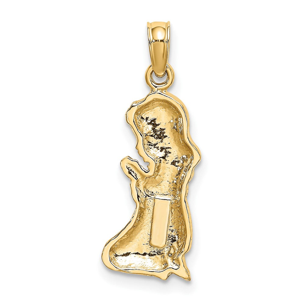 10k Polished Praying Girl Charm