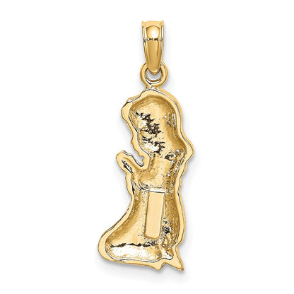 10k Polished Praying Girl Charm