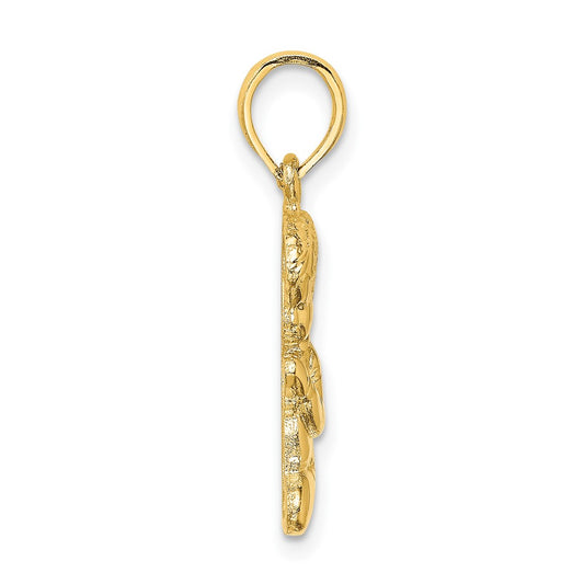 10k Polished Praying Boy Charm