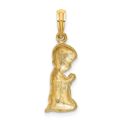 10k Polished Praying Boy Charm