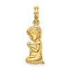 10k Polished Praying Boy Charm