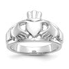 10k White Gold Ladies Claddagh Ring