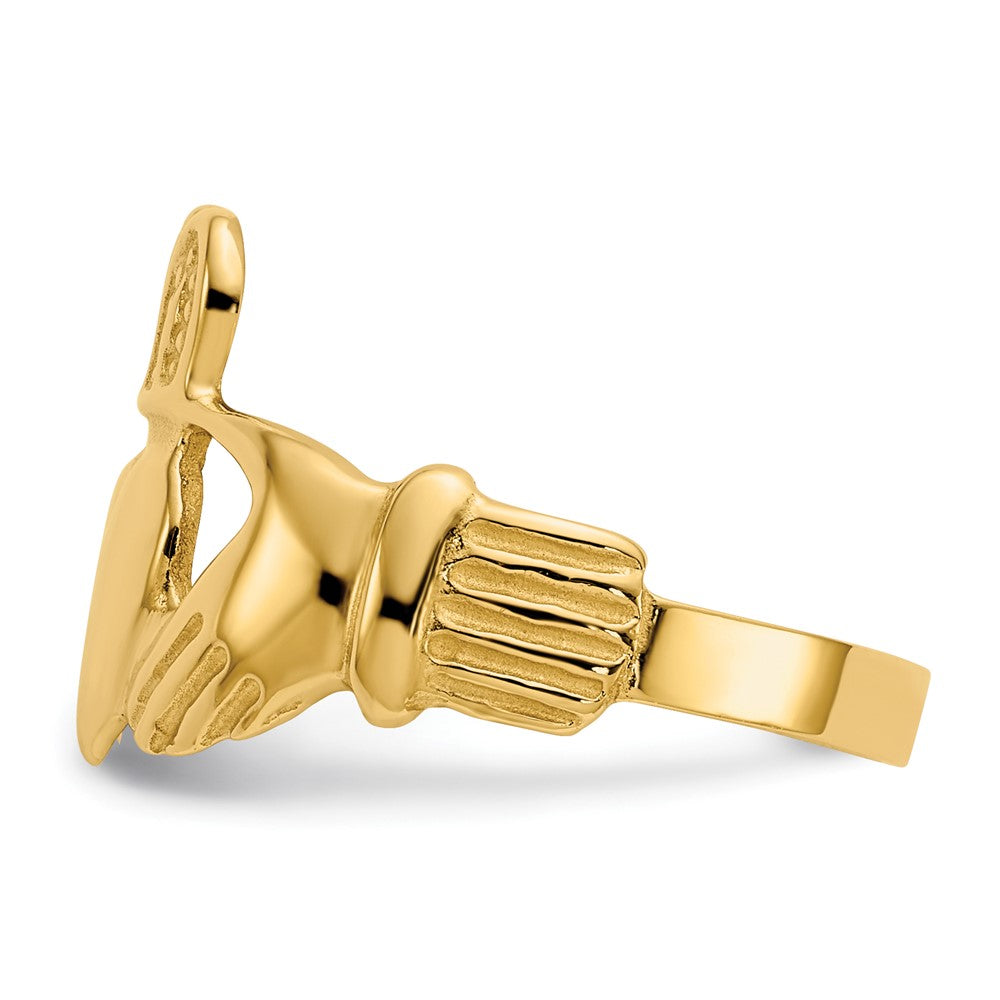 10k Polished Ladies Claddagh Ring