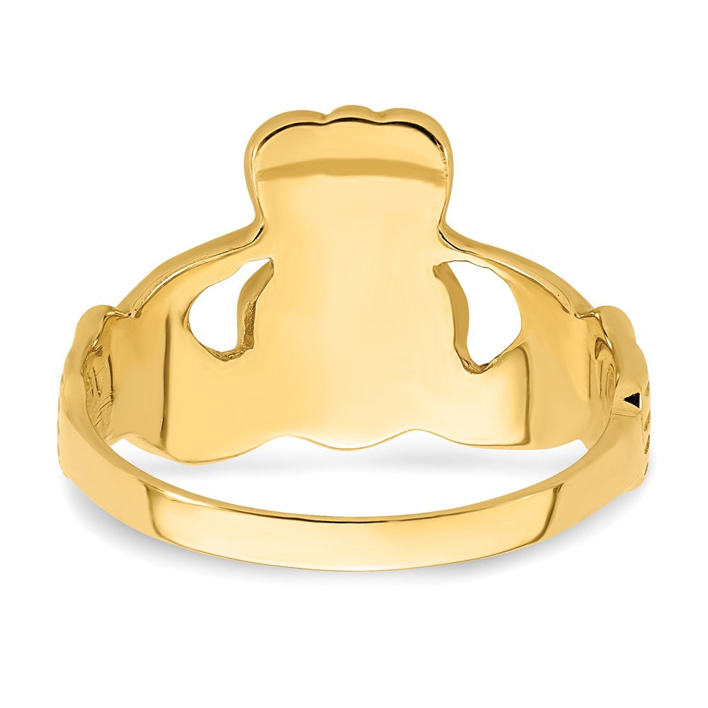 10k Polished Ladies Claddagh Ring