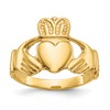 10k Polished Ladies Claddagh Ring