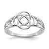 10k White Gold Polished Ladies Celtic Knot Ring