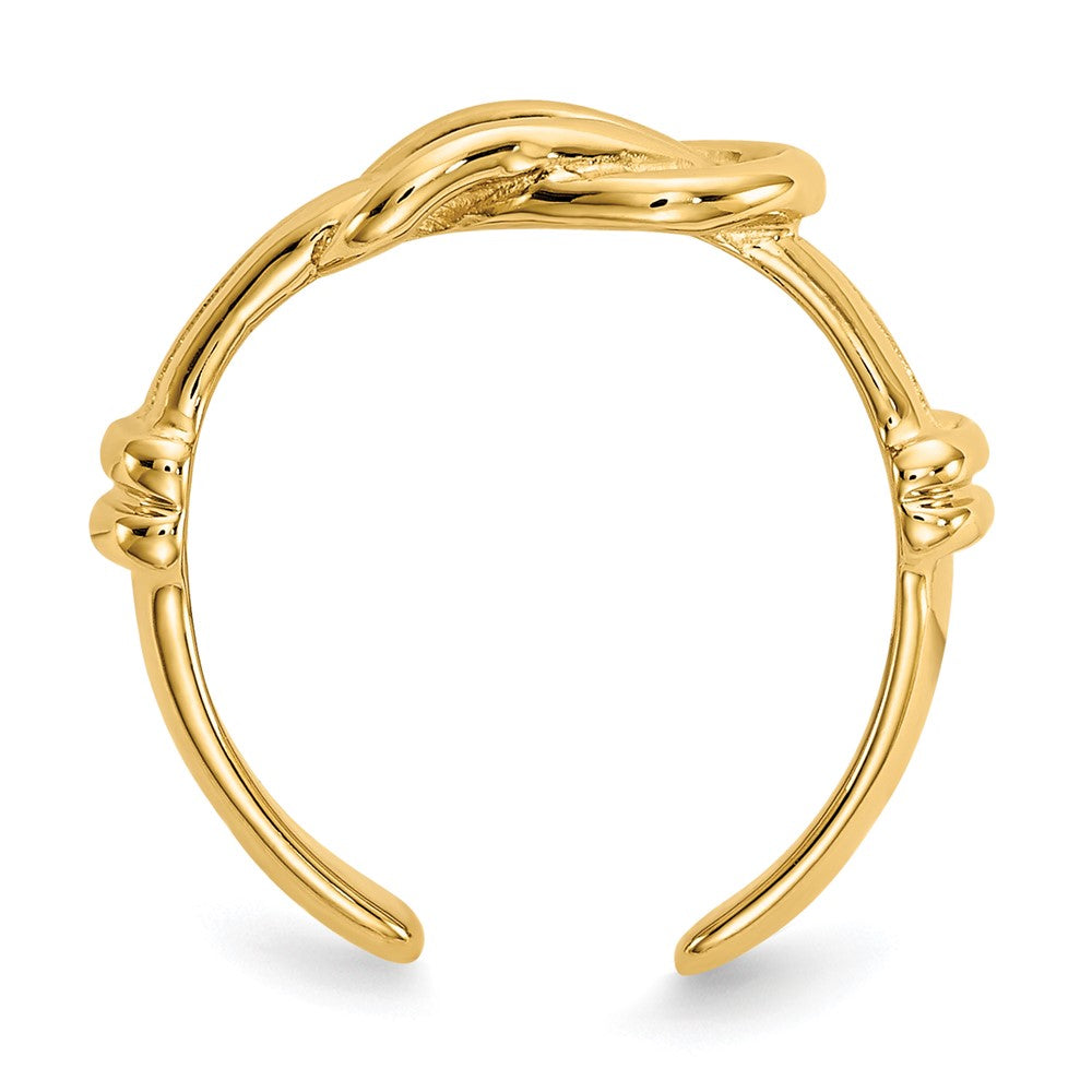 10K Love Knot Toe Ring