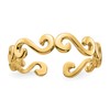 10k Swirl Toe Ring