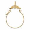 10k Double Dolphins Charm Holder Pendant