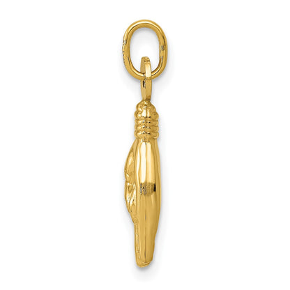 10k Rock On Hand Sign Charm