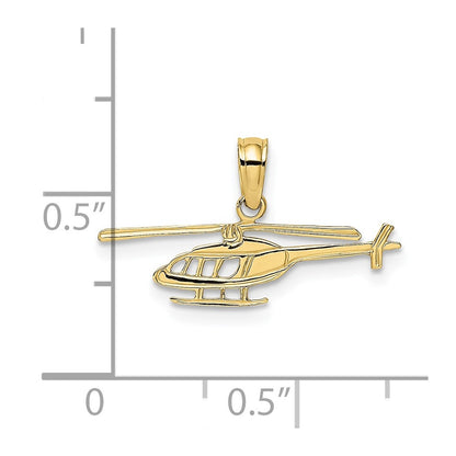 10k Cut-out Helicopter Charm