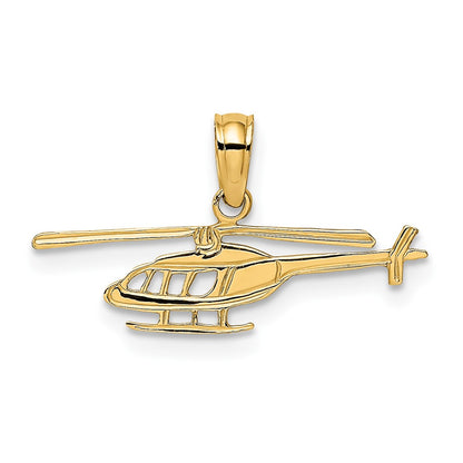 10k Cut-out Helicopter Charm
