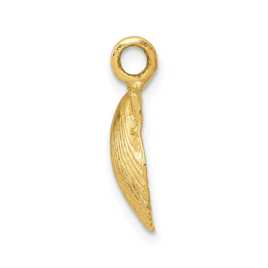 10k Scallop Shell Pendant