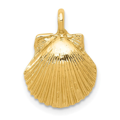 10k Scallop Shell Pendant