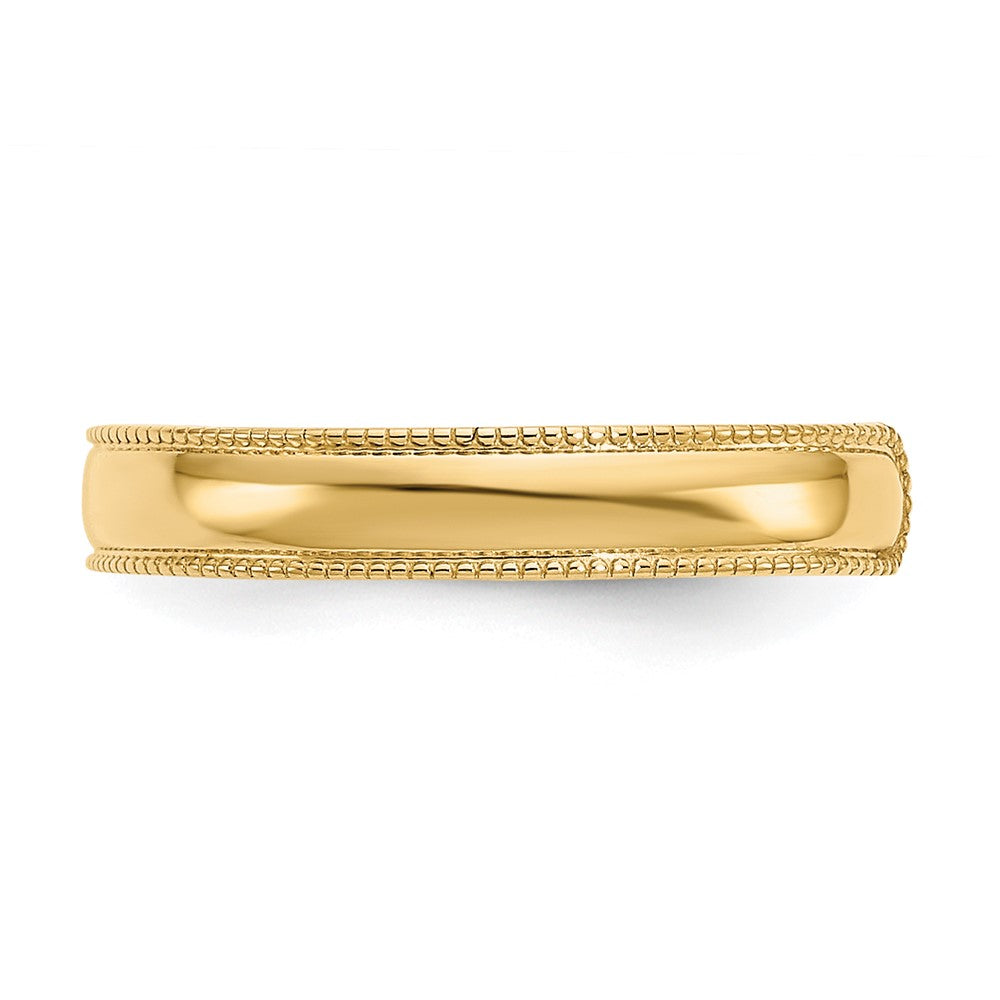 10k Polished 3mm Milgrain Adjustable Toe Ring
