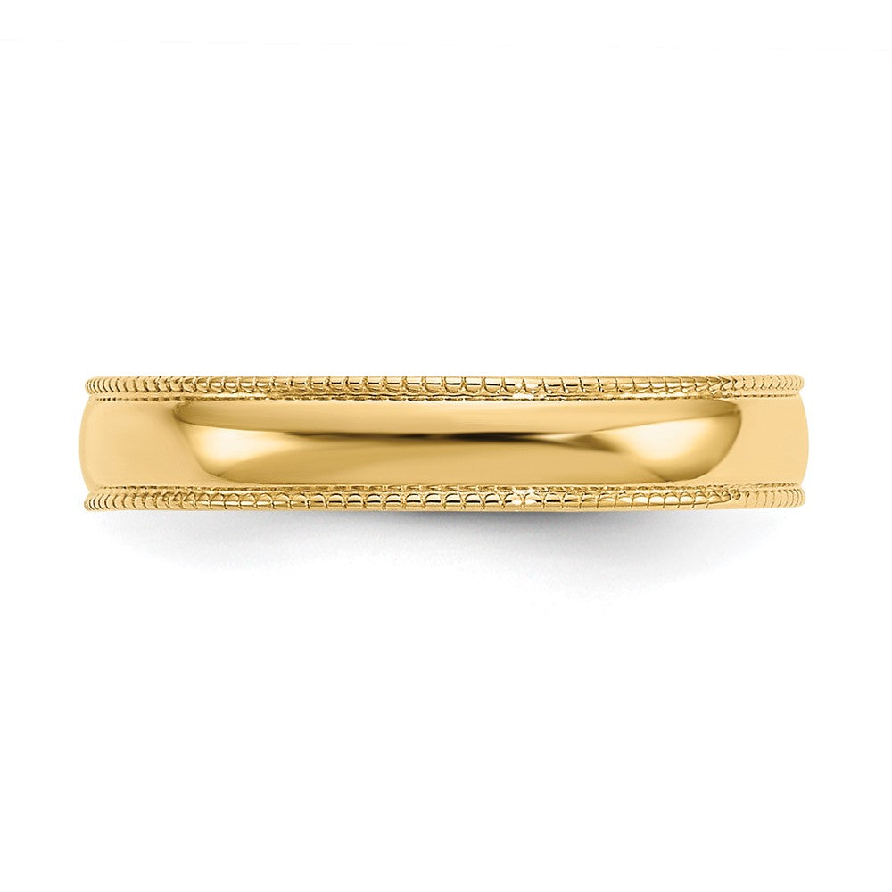 10k Polished 3mm Milgrain Adjustable Toe Ring