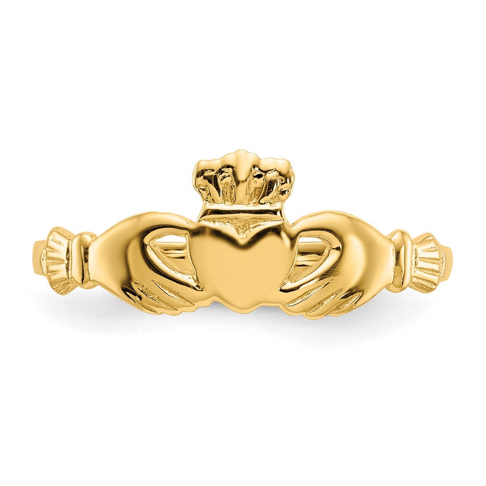 10k Polished Ladies Claddagh Ring
