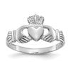10k White Gold Ladies Claddagh Ring