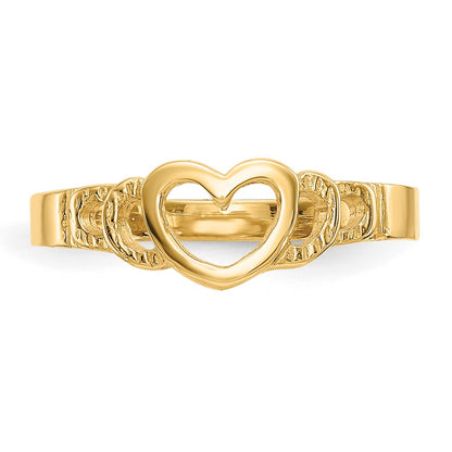 10k Cut-out Heart Size 3 Baby / Childs Ring