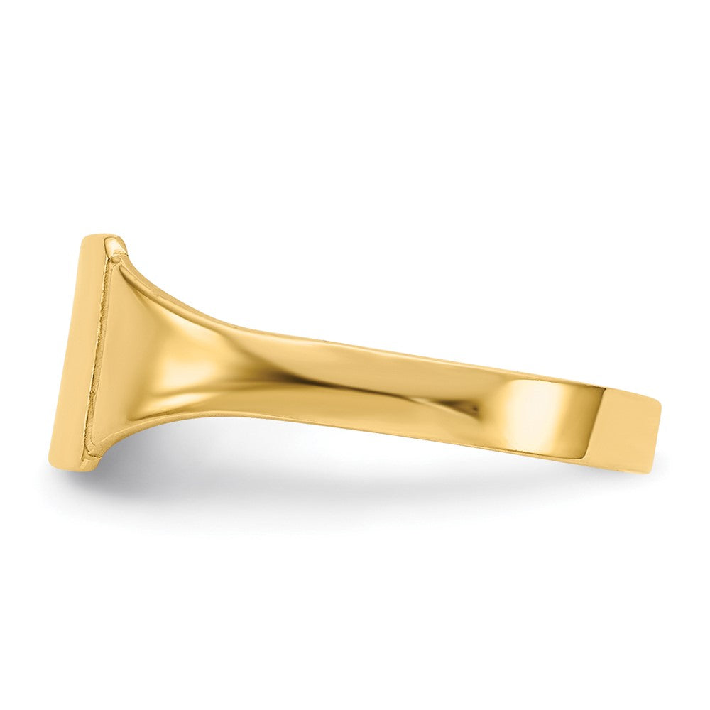 10k Polished Square Size 4 Baby / Childs Signet Ring