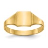 10k Polished Square Size 4 Baby / Childs Signet Ring