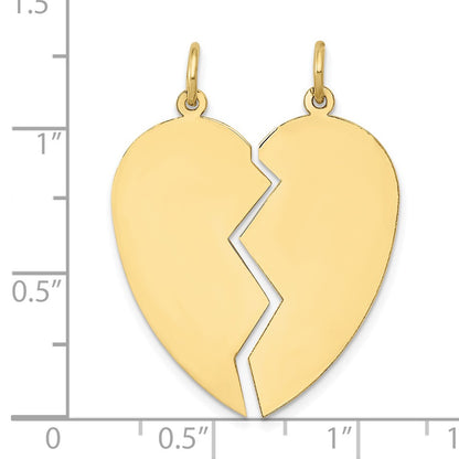 10K 2-Piece Large Heart Charm Set