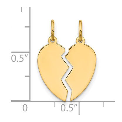 10K 2-Piece Extra Small Heart Charm Set