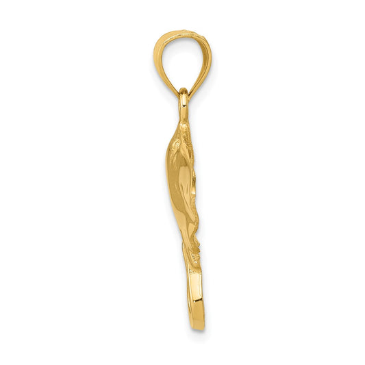 10K Polished Stingray Pendant