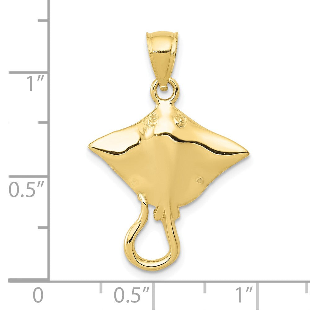 10K Polished Stingray Pendant