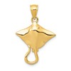 10K Polished Stingray Pendant