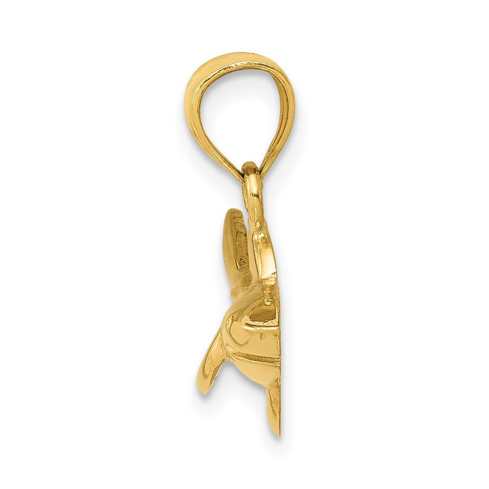 10K Polished Shark Pendant