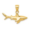 10K Polished Shark Pendant