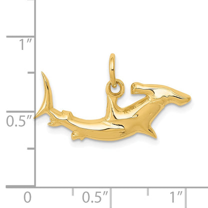 10k Hammerhead Shark Charm