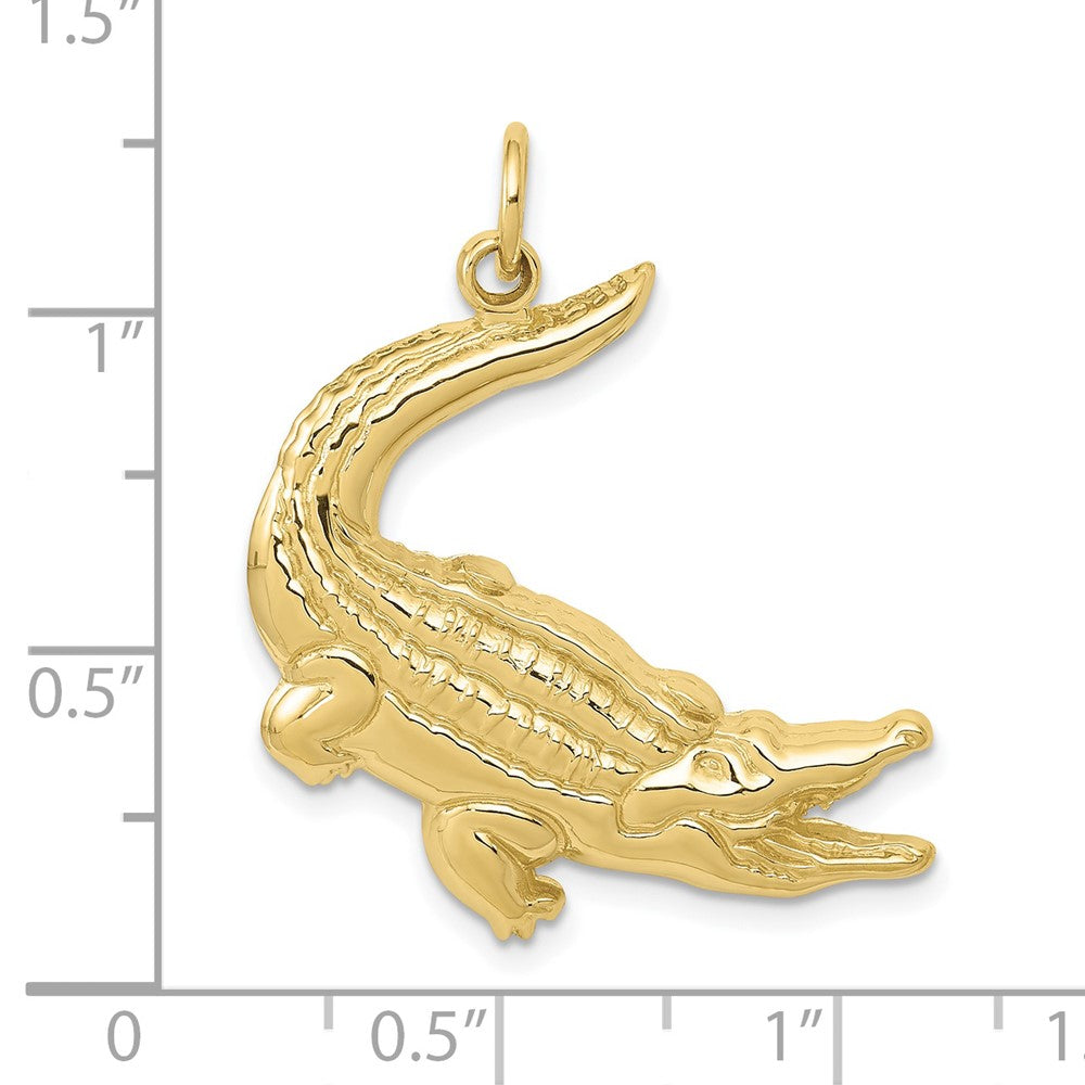 10k Snapping Alligator Pendant