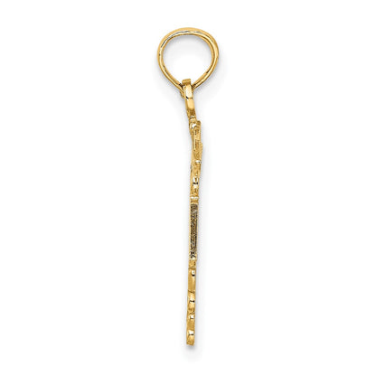 10K RN Caduceus Pendant