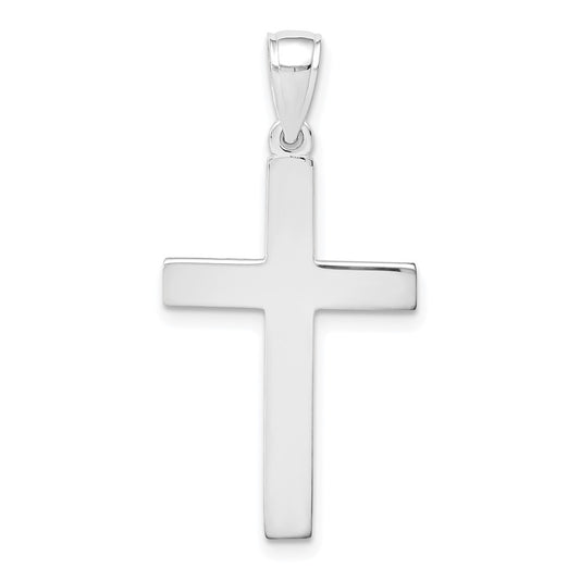 10k White Gold Cross Pendant