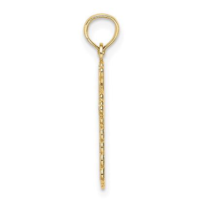 10k Budded Cross Charm